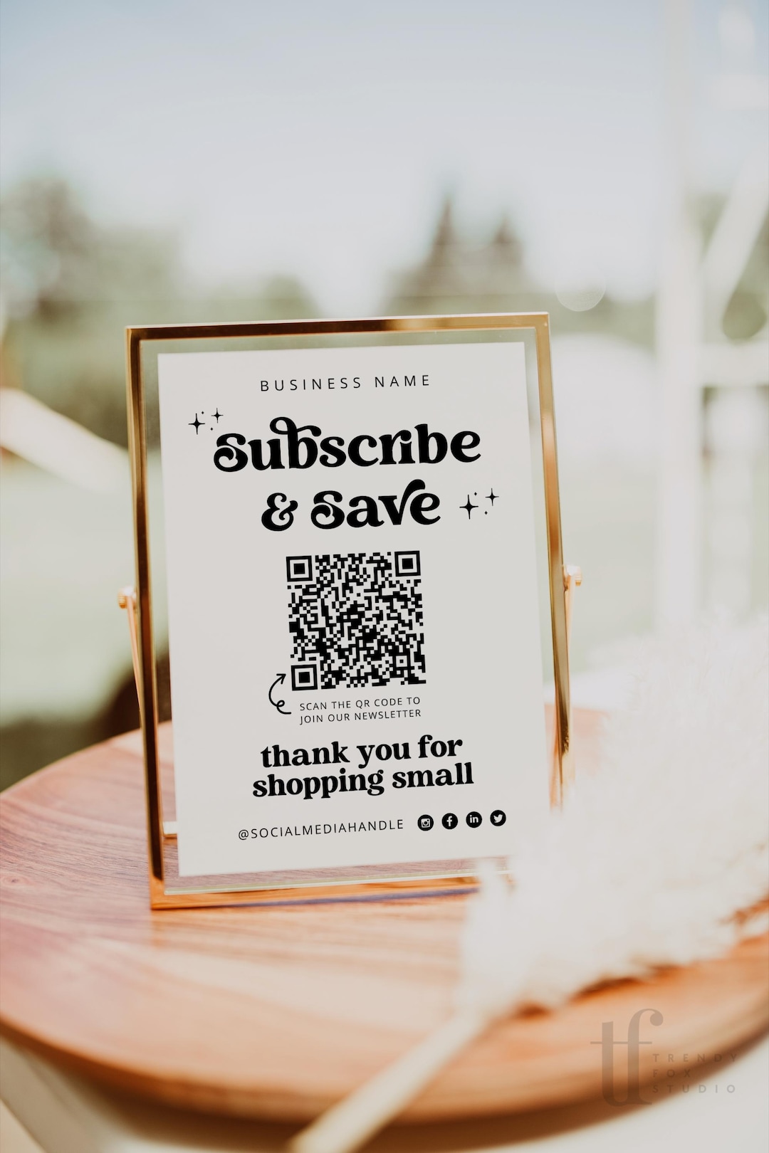 Retro QR Code Email Newsletter Sign up Template Canva, Printable Email ...