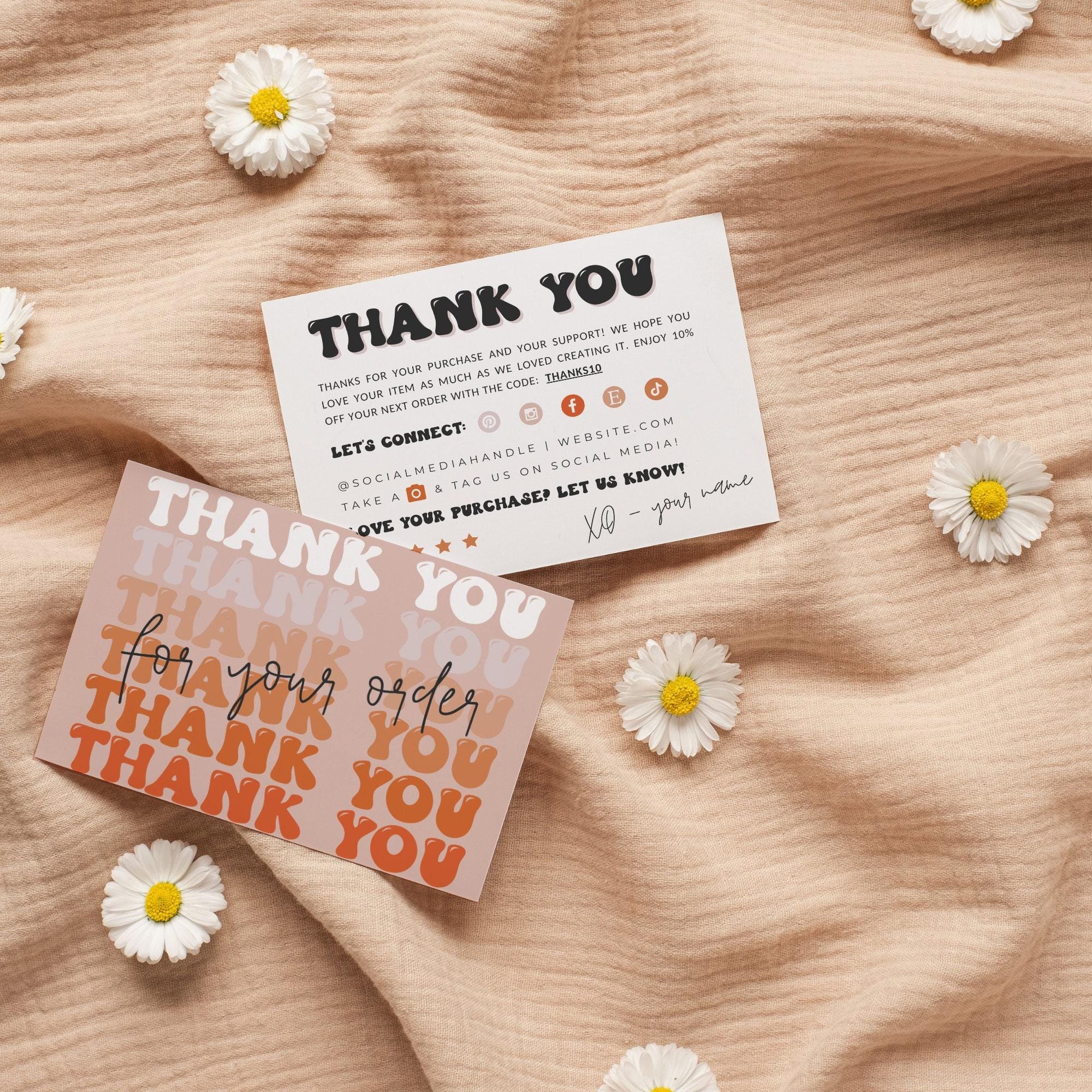 Retro Rainbow Business Thank You Card Canva Template, 90s Y2k Bubble ...