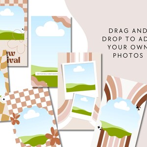 Groovy Retro Instagram Story Templates Canva, IG Stories, Instagram Branding, Social Media Templates, Editable Story Templates - Pixie image 4