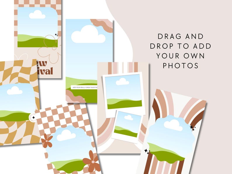 Groovy Retro Instagram Story Templates Canva, IG Stories, Instagram Branding, Social Media Templates, Editable Story Templates - Pixie image 4