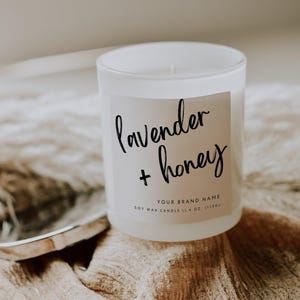 Modern Candle Label Template, Editable Candle Label Design, Customizable Candle Jar Label Template, Canva Template DIY Candle Sticker- Raven