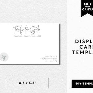 Printable Headband Display Card Template, Editable Ear Warmer Display Template, Instant Download Canva Template, DIY Headband Cutout - Dusk