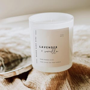 DIY Minimal Candle Label Template, Modern Candle Label, Customizable Candle Jar Label, Candle Sticker Design, Label Template, Canva - Alina