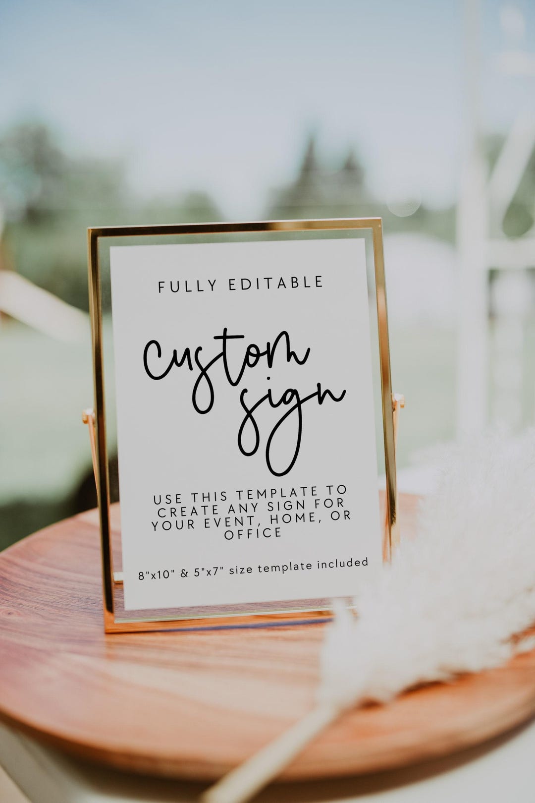Customizable Sign Template, Printable Sign 8x10, DIY Editable Sign ...