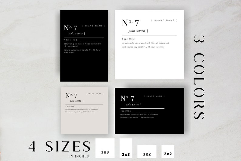 CL24 Modern Candle Label Template Editable Label DIY Minimal Candle Label Customizable Pre Designed Jar Label Template Instant Download
