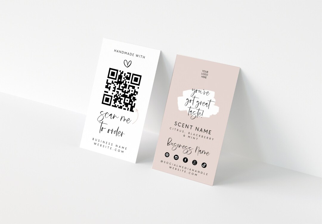 Candle Scent Sampler Card Template, Wax Melt Tester Card, Canva Card