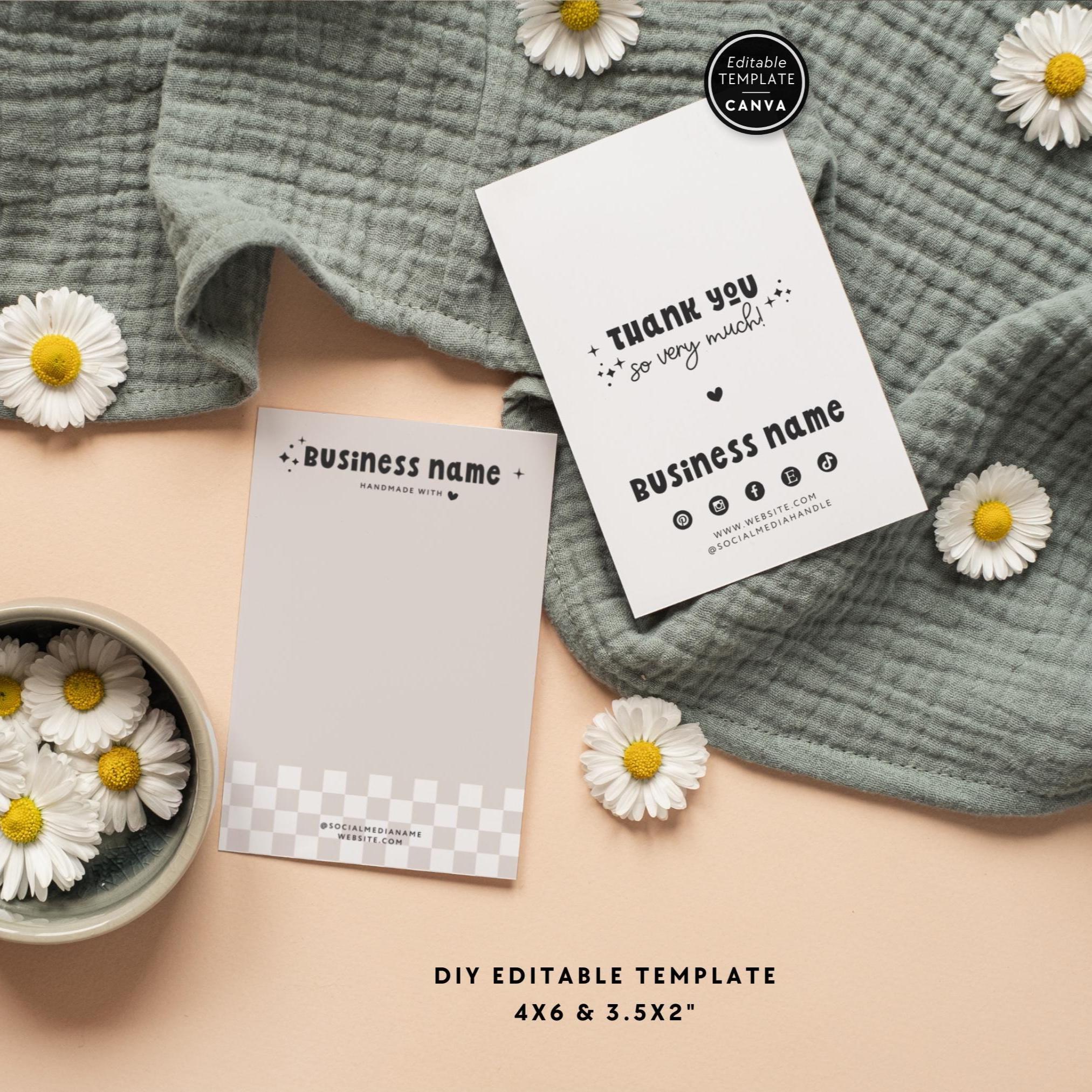 Printable Hair Bow Backing Card Canva Template, Hair Clip Display Card ...