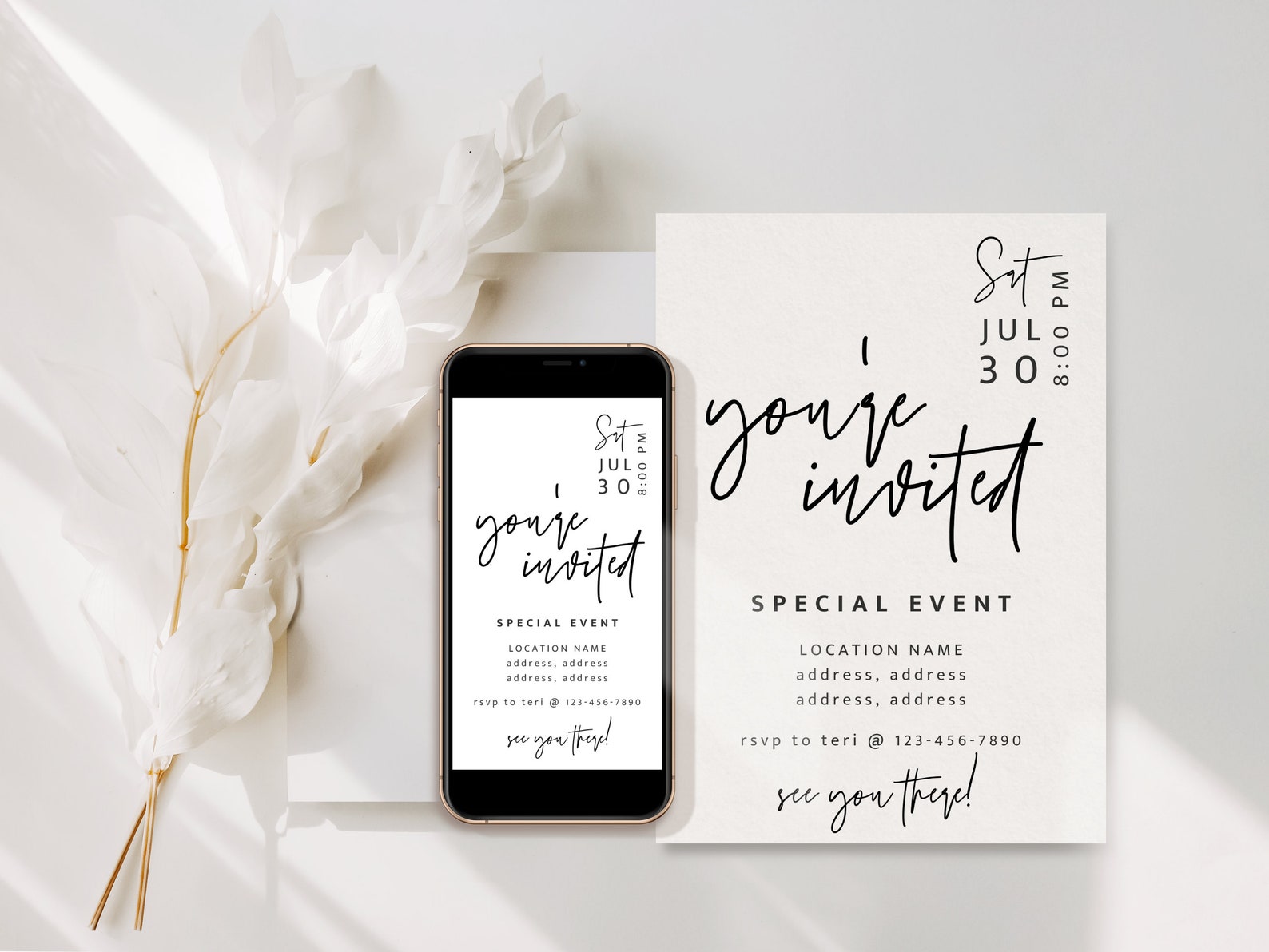 Modern Business Invitation Template, Special Event Invitation, Digital ...