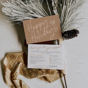 Holiday Care Instructions Template, Business Thank You Template, T-shirt Care Card, Washing Instructions, Product Care Instructions - Willa