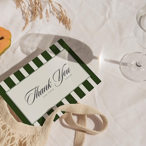 EDITABLE Old Money Business Thank You Card Canva Template, Vintage Customer Package Insert Card, Elegant Postcard Thank You Mailer - Lorna