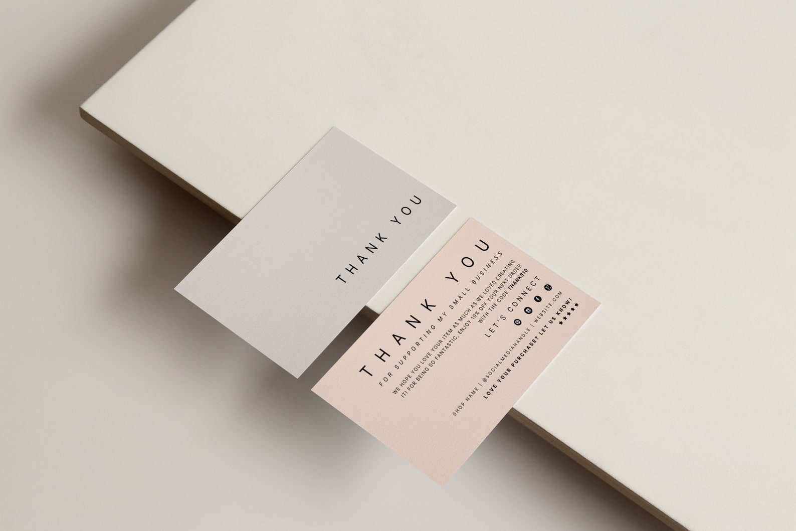 Printable Luxury Thank You Card Template Business Card Thanks - Etsy