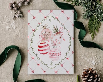 Cottagecore Coquette Christmas Thank You Canva Template, Editable Whimsical Cozy Customer Order Insert Card