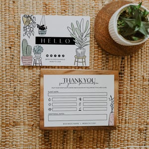 Plant Care Card Template, Editable Plant Guide Insert, Succulent Care Card, Indoor Plant Instruction Card Printable, Canva Template