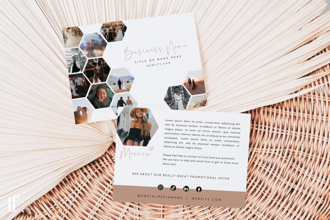 Promo Photo Post Card Canva Template, Marketing Flyer Insert, Wholesale ...