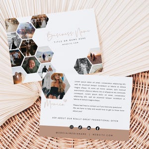 Promo Photo Post Card Template, Canva Marketing Flyer, Package Insert Card Template, Photo Referral Card, Customer Thank You Canva - Jett