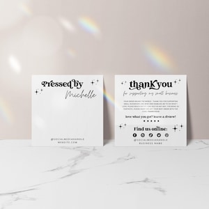 False Nails Backing Card Canva Template, Editable Artificial Nails Package Insert, Printable Press On Nail Display Card Thank You - Dani