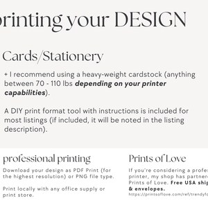 a white poster with the words printing your design