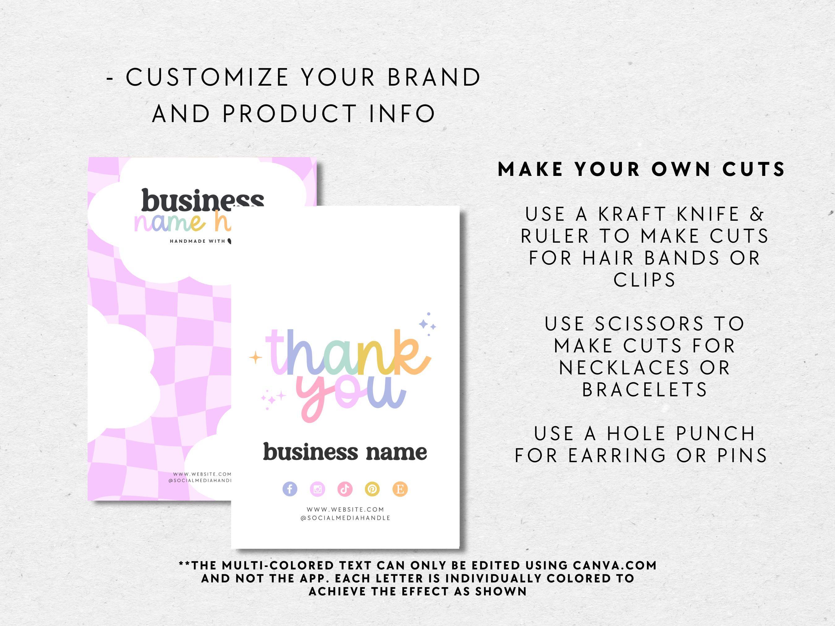 Editable Backing Paper Editable Display Backing Card Canva Template, Rainbow Hair Clip Bow ...