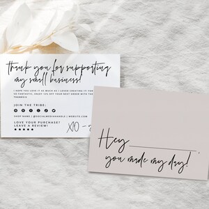 Business Dankeschön-Karte bearbeitbar, modernes druckbares Dankeschön für Ihre Kaufkarte, kleine Business-Paketbeikarte, personalisierte Karte-Skye