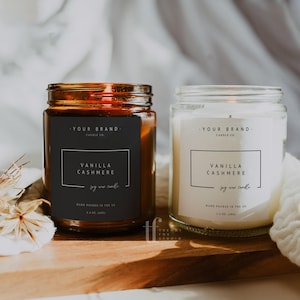 Modern Candle Label Template, Editable Candle Label Design, Customizable Candle Tin Label Template, Canva Template DIY Candle Sticker- April