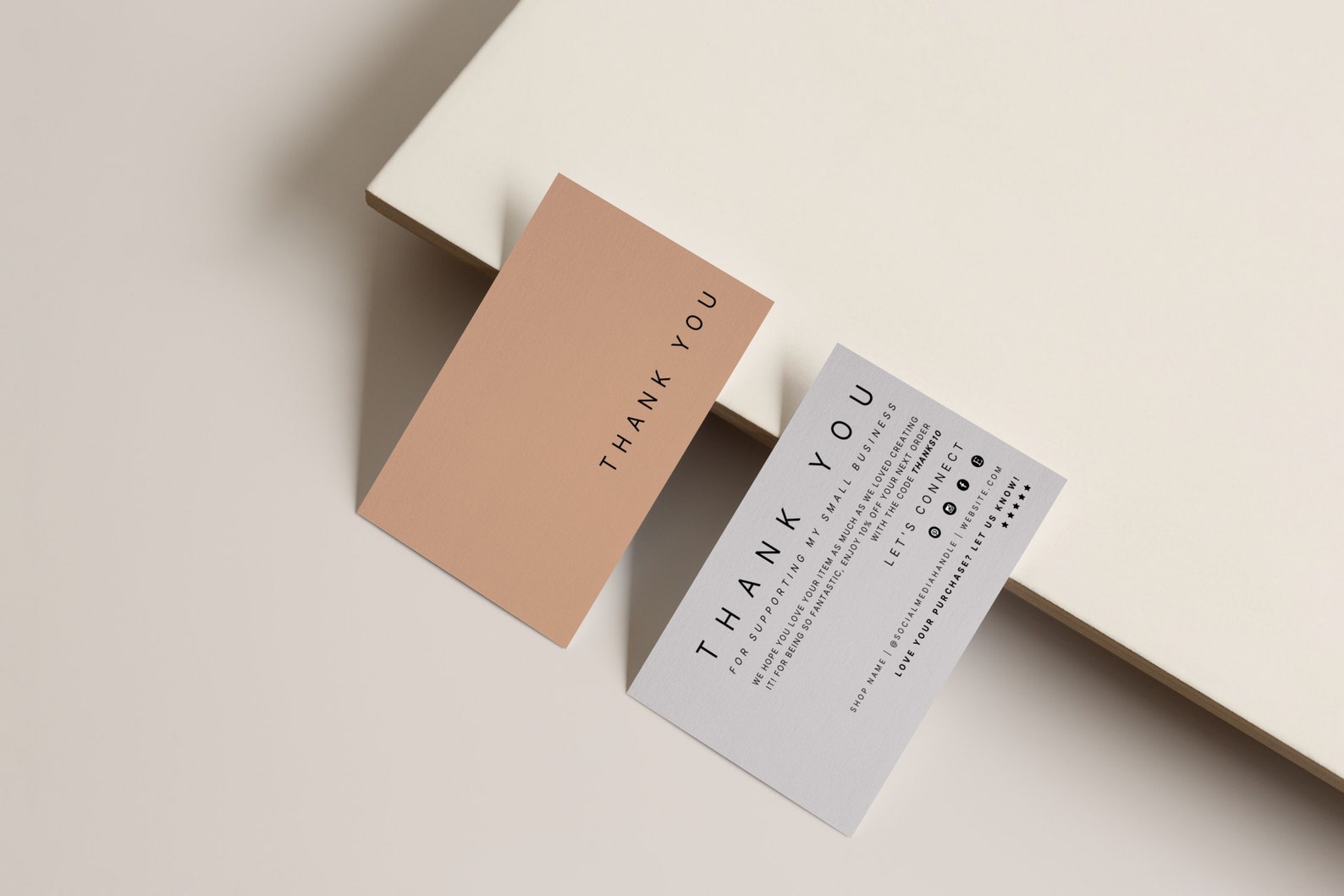 Printable Luxury Thank You Card Template Business Card Thanks - Etsy
