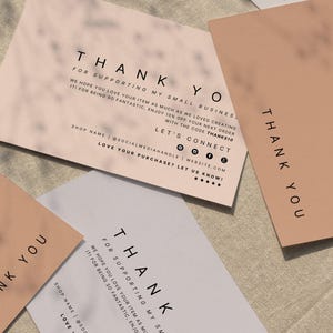 Editable Luxury Thank You Card Template, Minimal Business Thank You ...