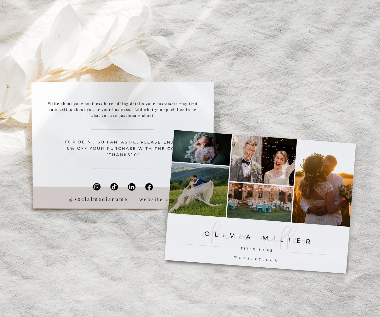 Promo Photo Post Card Template, Canva Marketing Flyer, Package Insert