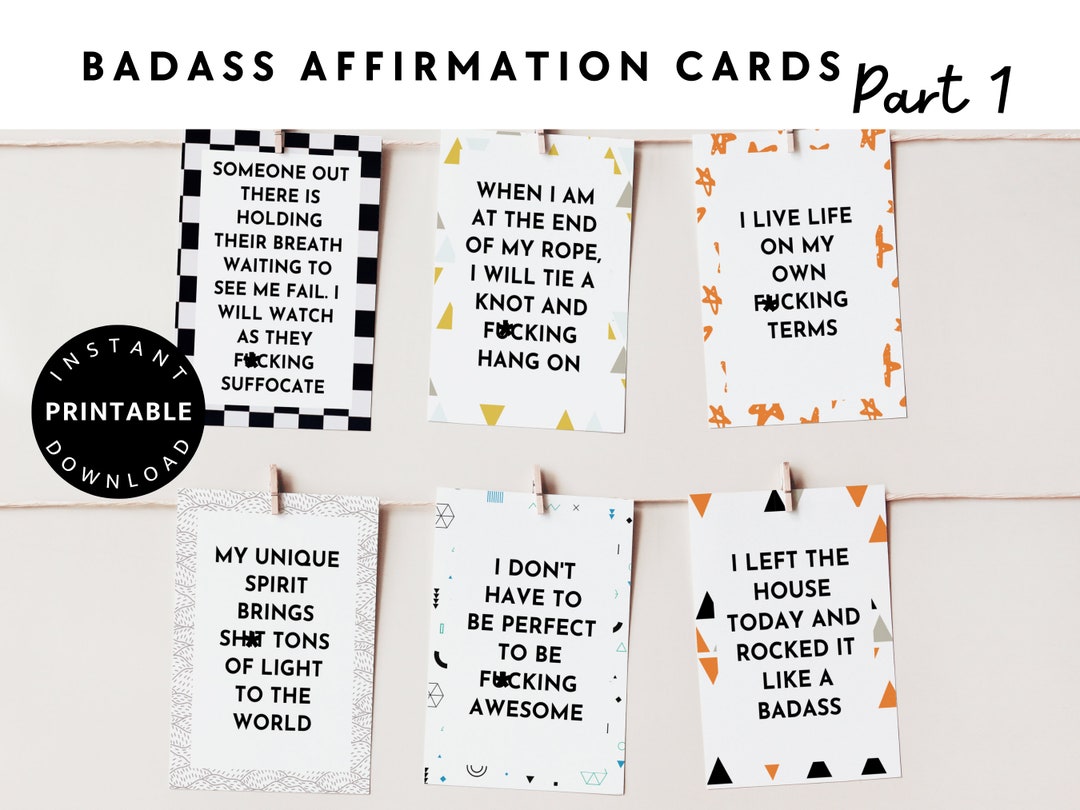 Empowered Women Empower Women "You Are A Badass" Affirmation Cards - 50 Motivational Quotes For Women Womens Birthday Gifts Unique