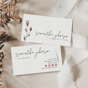 Boho Visitenkartenvorlage, INSTANT DOWNLOAD, druckbare Visitenkarte, bearbeitbare kleine Visitenkarte, DIY Visitenkarte, Canva Vorlage - Tova