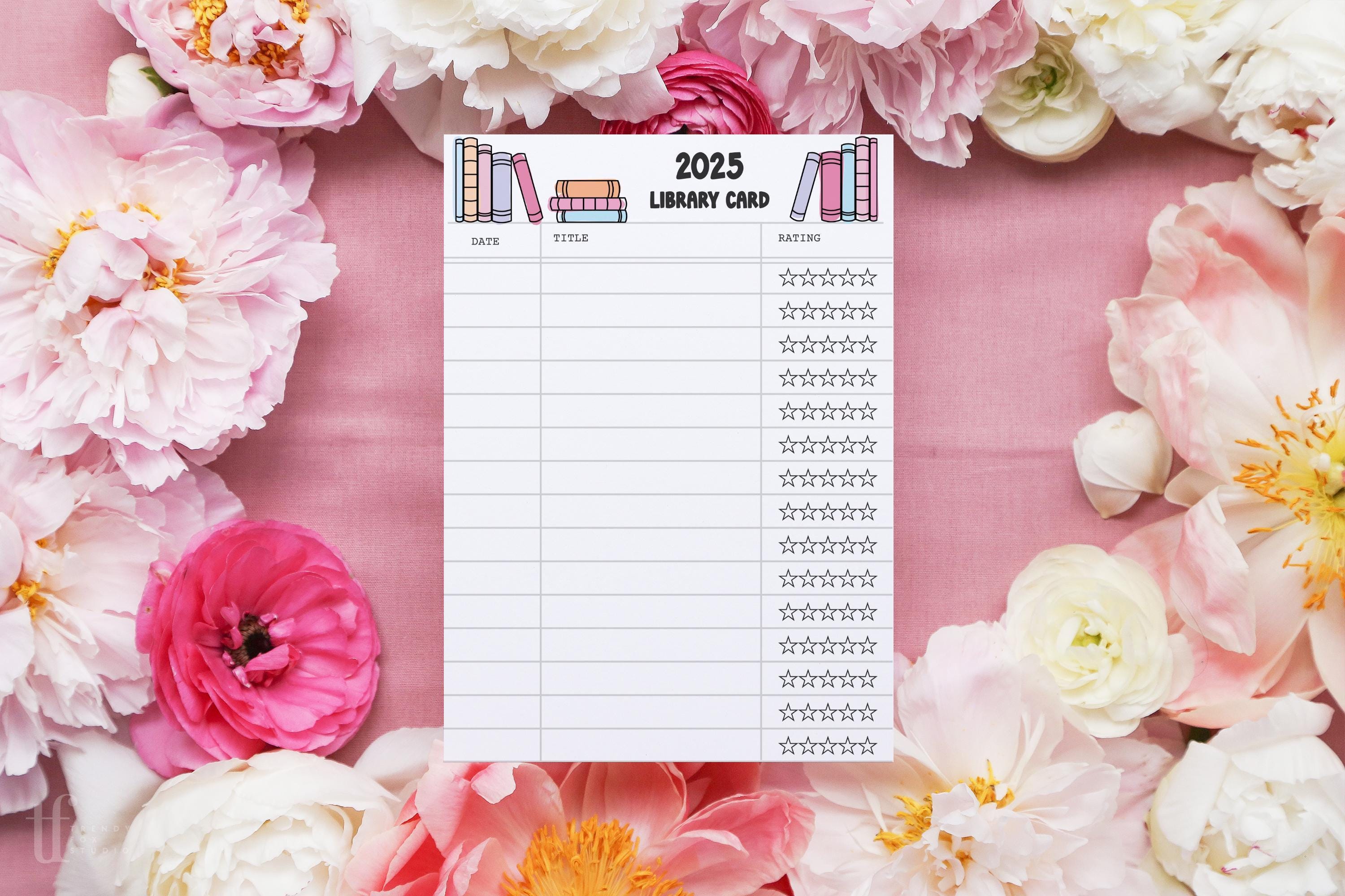 Editable Library Card Insert Bookish Business Thank You Card Canva Template, Editable Library Card ...