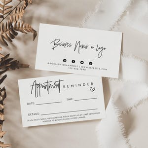 Appointment Card Template, Modern Appt Card Design, Editable Business Card, Appointment Reminder Printable, Next Appointment Card - Dusk