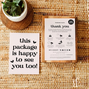 Retro Car Diffuser Care Card Canva Template, Editable Business Thank You, Printable Diffuser Instruction Card Package Insert Postcard - Jace