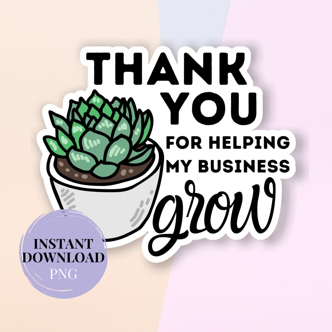 thank you for helping me grow stickers