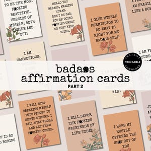 Afdrukbare Badass-bevestigingskaarten Sweary Affirmation Deck motiverende afdrukbare kaarten Misschien helpt vloeken digitale kaarten