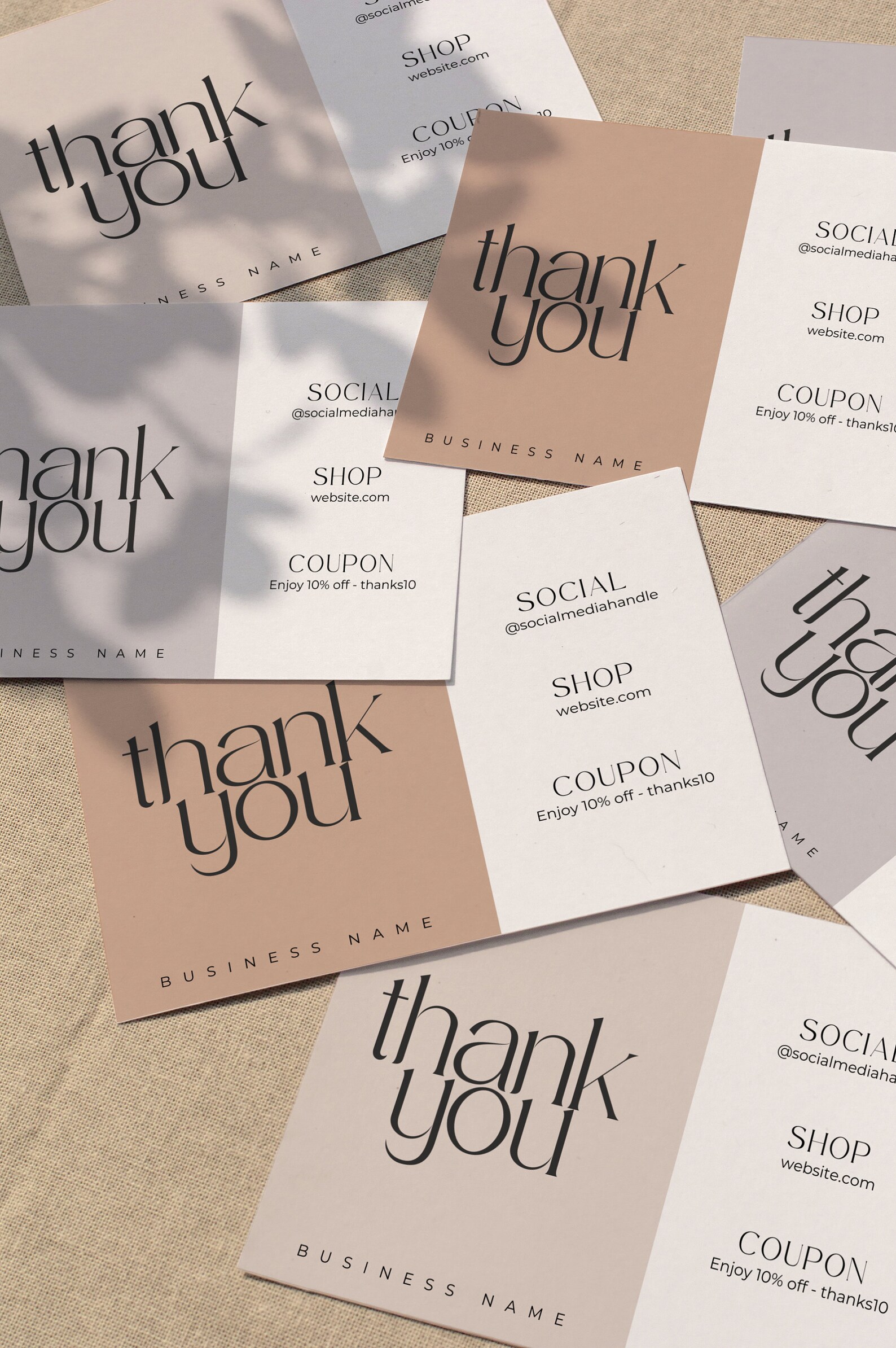 Printable Luxury Thank You Card Template Small Business | Etsy