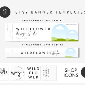 Minimal Canva Editable Etsy Branding Kit, Etsy Banner Template, DIY Etsy Store Branding, Editable Etsy Shop Banner, Shop Icon Photo - Alina Bild 3