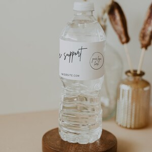 Water Bottle Label Template Editable Thank You Label - Etsy