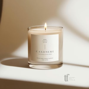 Modern Candle Label Template, Editable Candle Label Design, Customizable Candle Jar Label Template, Canva Template DIY Candle Sticker- Petra
