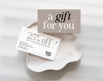 Editable Coupon Card Template, Business Coupon Canva Card, Printable ...