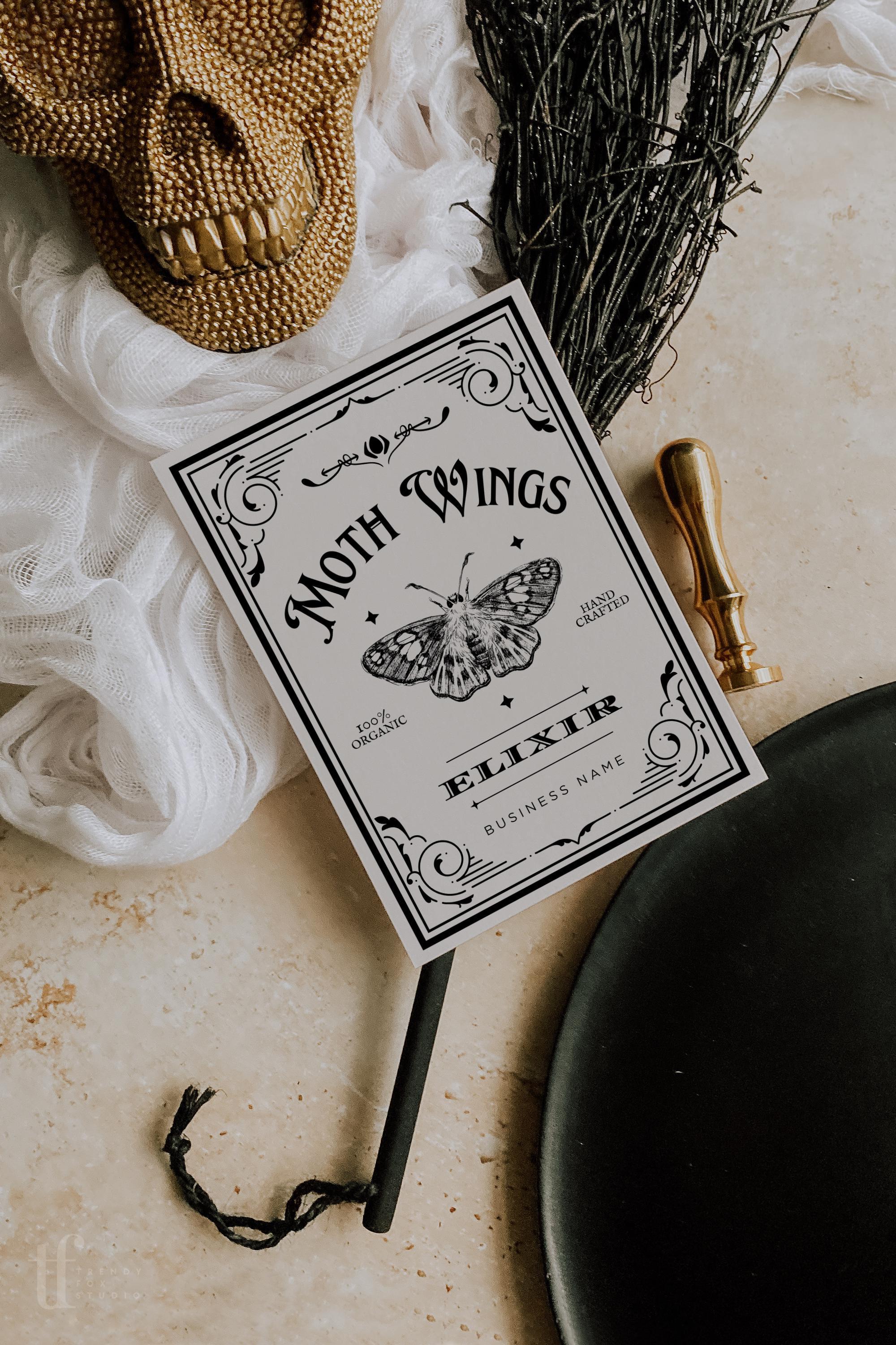 Witchy Halloween Business Thank You Card Canva Template, Editable Goth ...