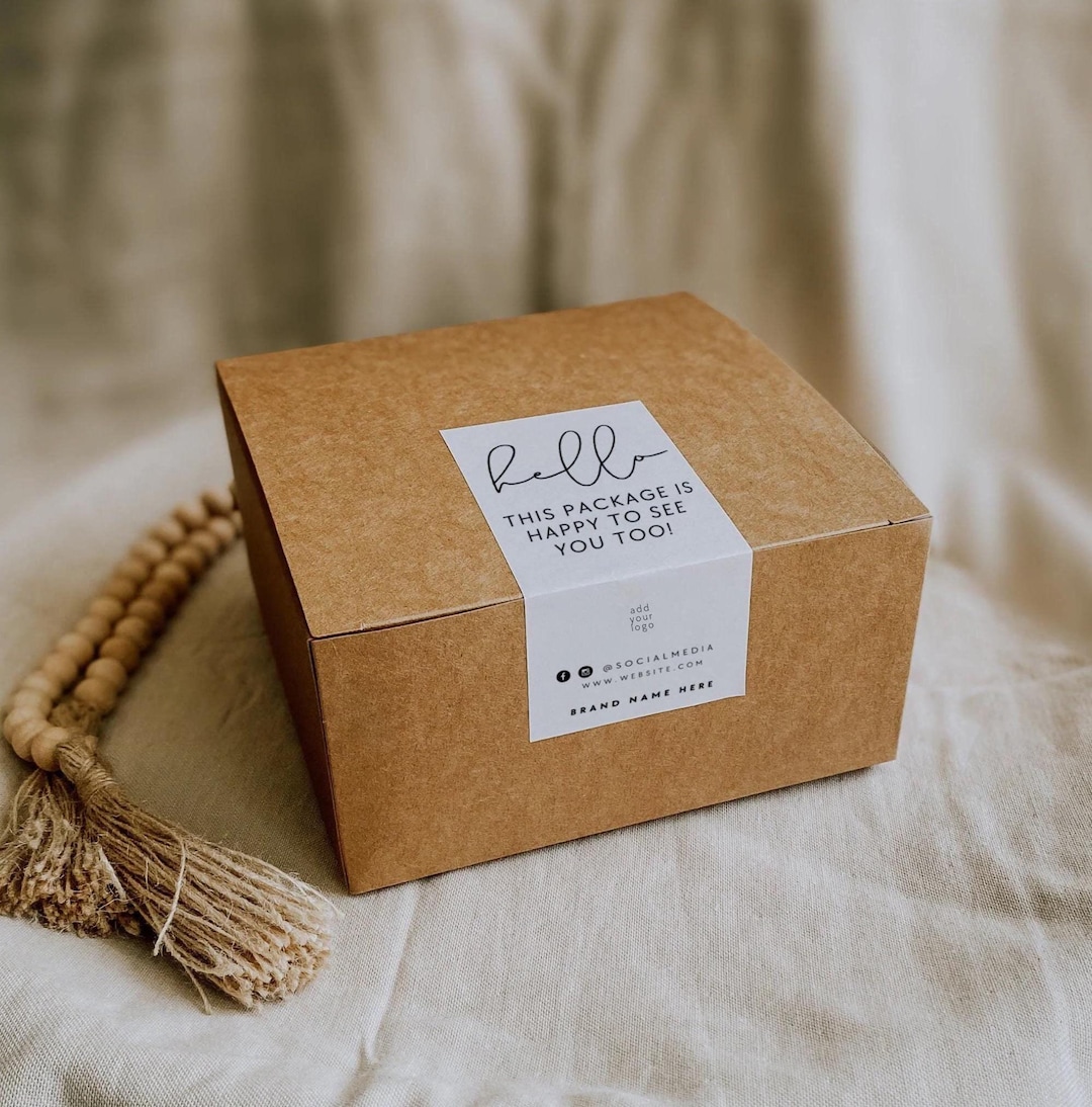 Box Label Template, Editable Packaging Labels, Order Packaging Stickers ...