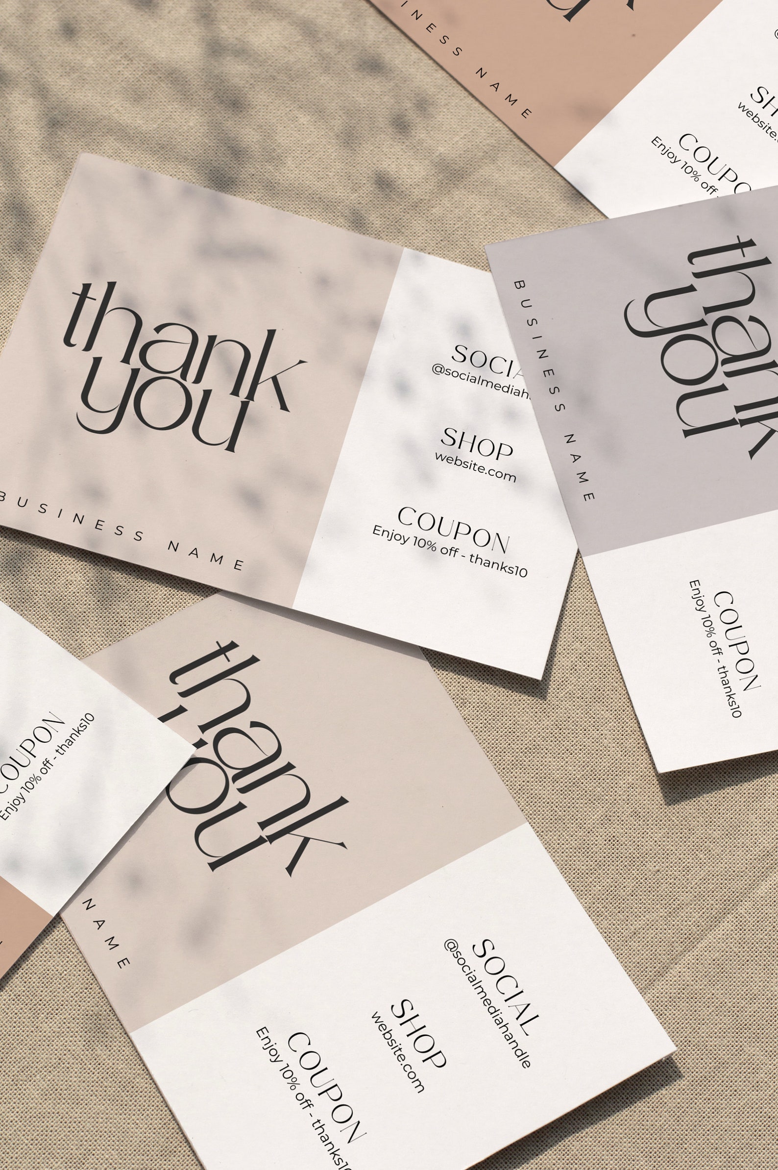 Printable Luxury Thank You Card Template Small Business | Etsy