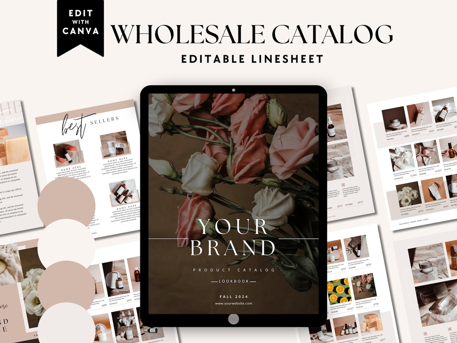 Wholesale Catalog Linesheet Price List Canva Template, Editable Catalog ...