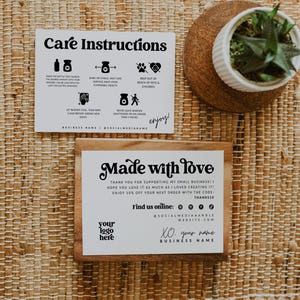 Retro Squeezable Wax Melt Care Card Template, Editable Squeezy Wax Melts Safety Instructions, Wax Melts Warning Card Printable, Canva - Dani
