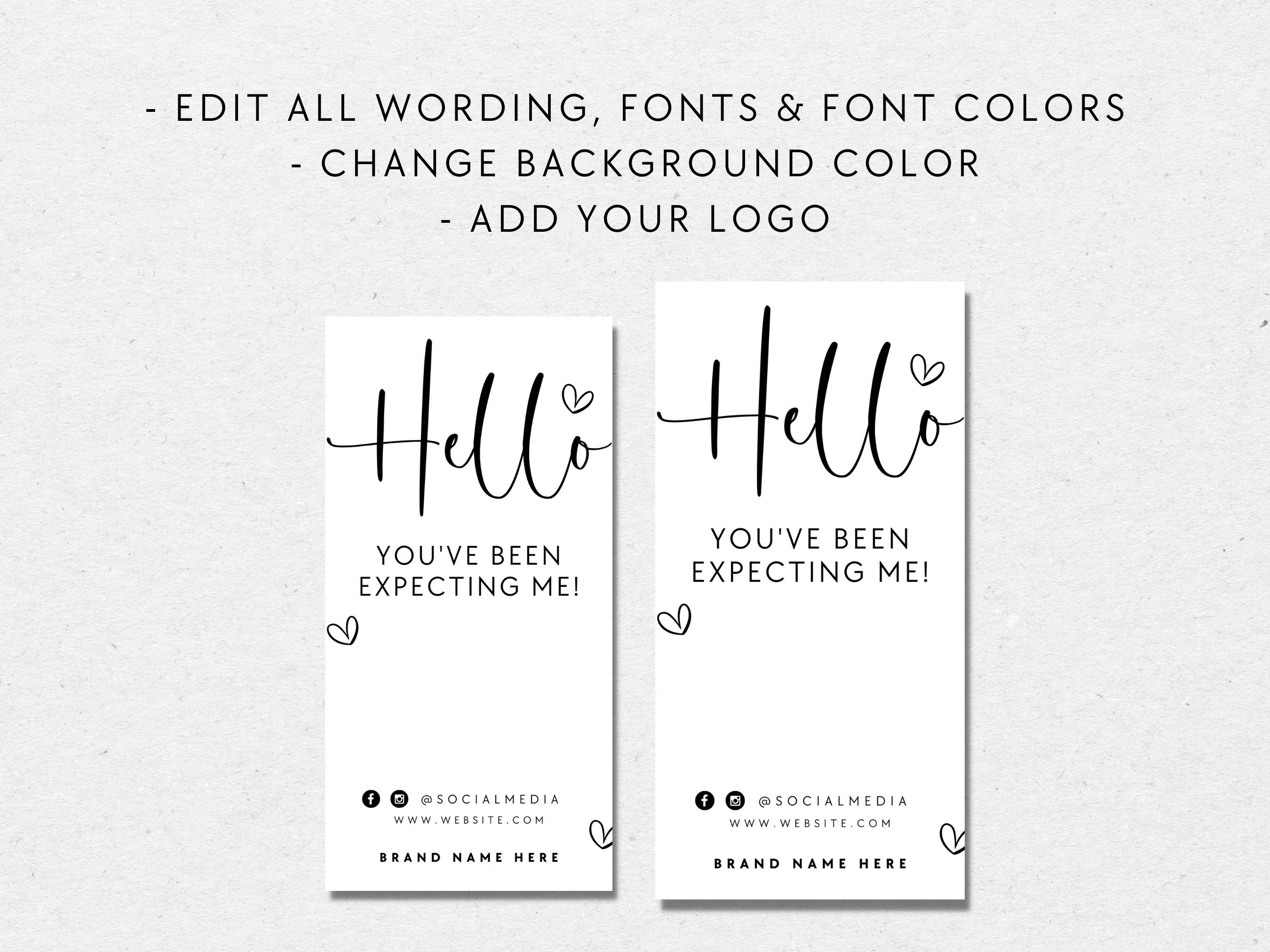 Box Label Template, Editable Packaging Labels, Order Packaging Stickers ...