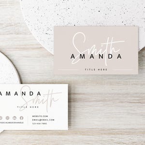 Business Card Canva Template INSTANT DOWNLOAD Druckbare Visitenkarte, Vorlage Visitenkarte, DIY Visitenkarte, Feminines Business - Skye