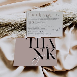 Modern Luxe Candle Care Card Canva Template, Editable Business Thank You Card, Printable Candle Instructions Card, DIY Thank You - Wells