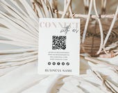 Social Media Sign QR Code Canva Template, Follow Us On Social Media, Small Business Sign Canva Template, Social Media Business Sign - Emory