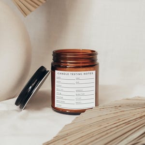 DIY Candle Testing Label Template, Editable Candle Notes Sticker, Candle Maker Label Template, Printable Candle Test Sticker, Canva Template