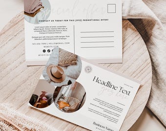 Wholesale Post Card Direct Mail Canva Template, Candle Soap Photo Mailer Card, Modern Marketing Flyer, Promotional Postcard Template - Vera